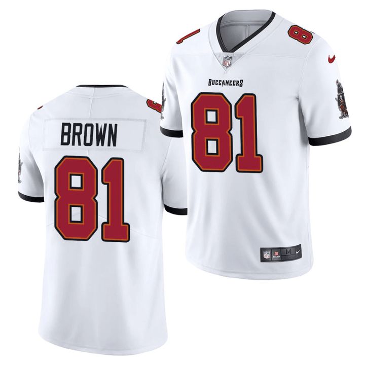 Men Tampa Bay Buccaneers 81 Antonio Brown Nike White Vapor Limited NFL Jersey